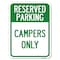 Signmission Campers Only Heavy-Gauge Aluminum Rust Proof Parking Sign A-1824-24289 - alternate 1